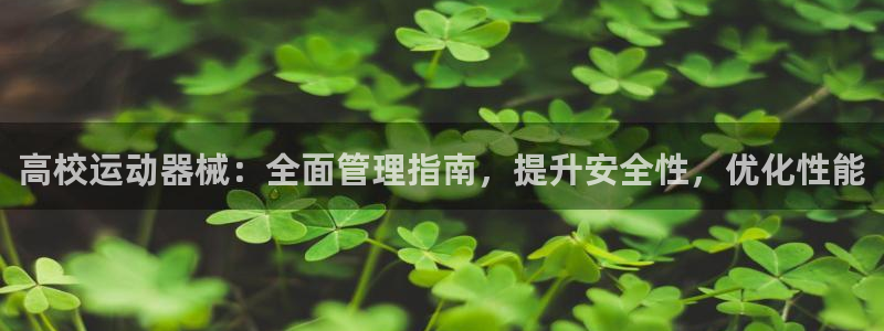 尊龙凯时人生就是搏客户：高校运动器械：全面管理指南，