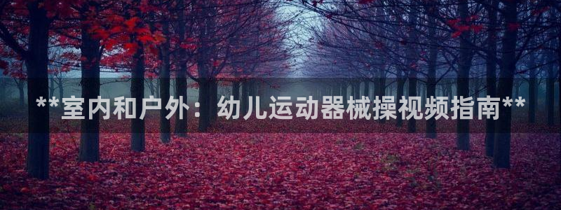 尊龙登录：**室内和户外：幼儿运动器械操视频指南**