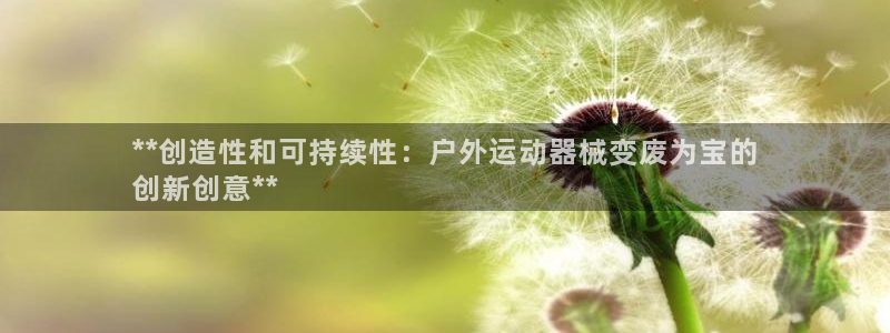 尊龙电子：**创造性和可持续性：户外运动器械变废为宝