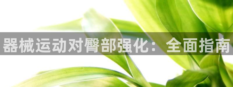 凯时在线平台官网：器械运动对臀部强化：全面指南